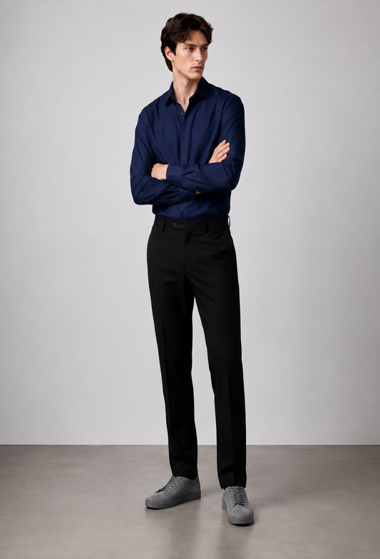 Navy Noctray Cotton Shirt