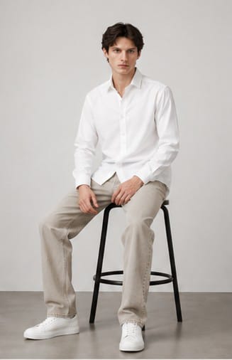 White Noctray Cotton Shirt