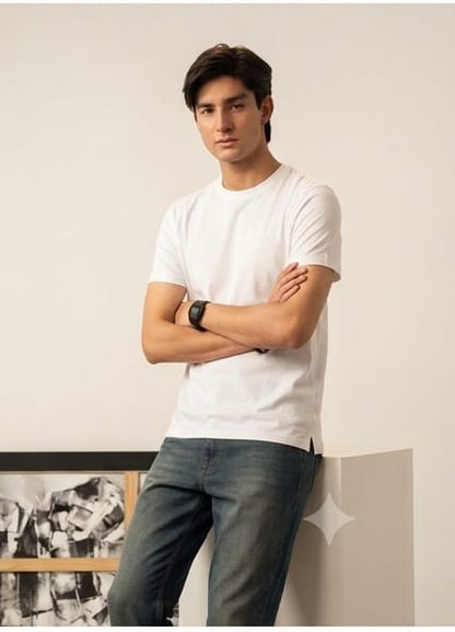 white Premium Tee