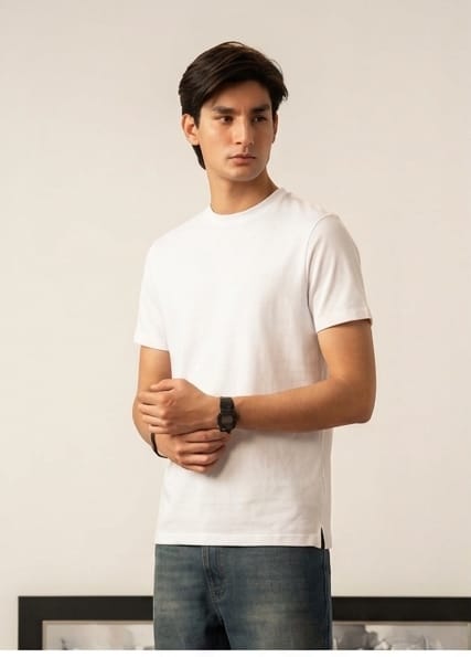 white Premium Tee