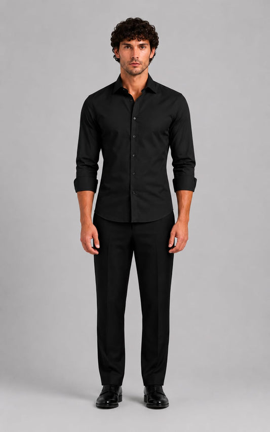 Timeless Black Cotton Shirt