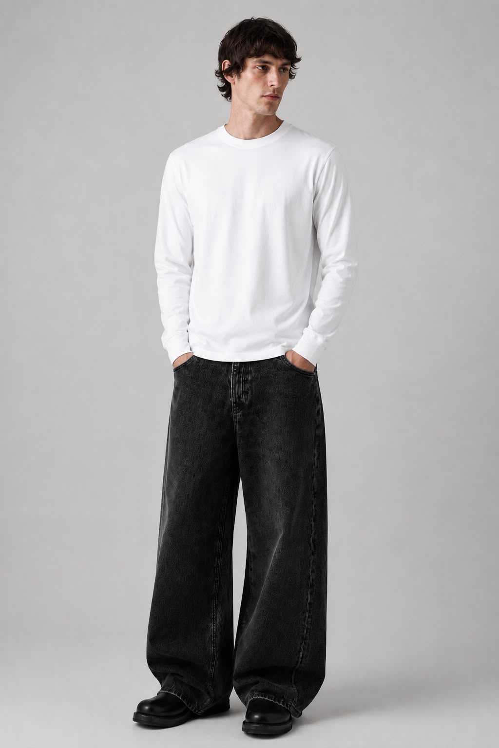 Noctray White Full Sleeve T-Shirt