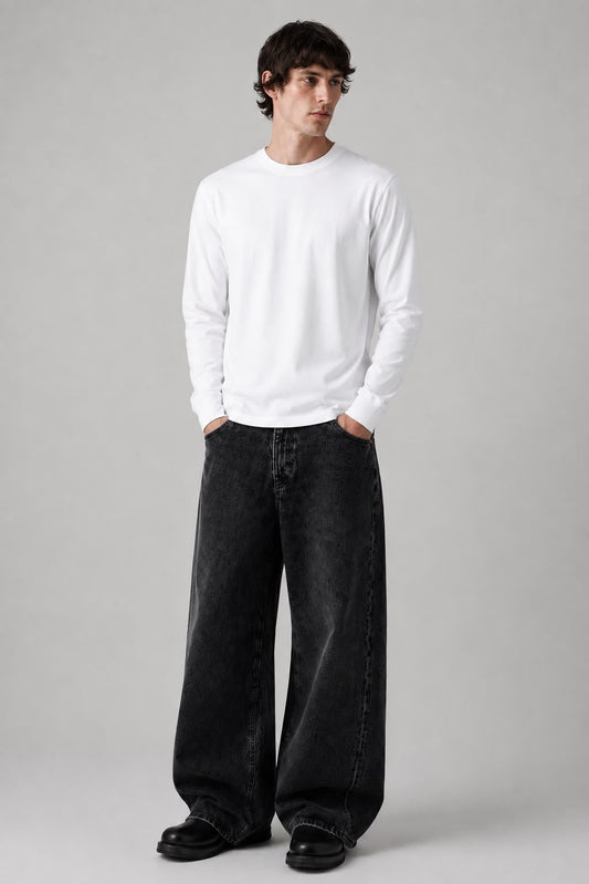 Noctray White Full Sleeve T-Shirt
