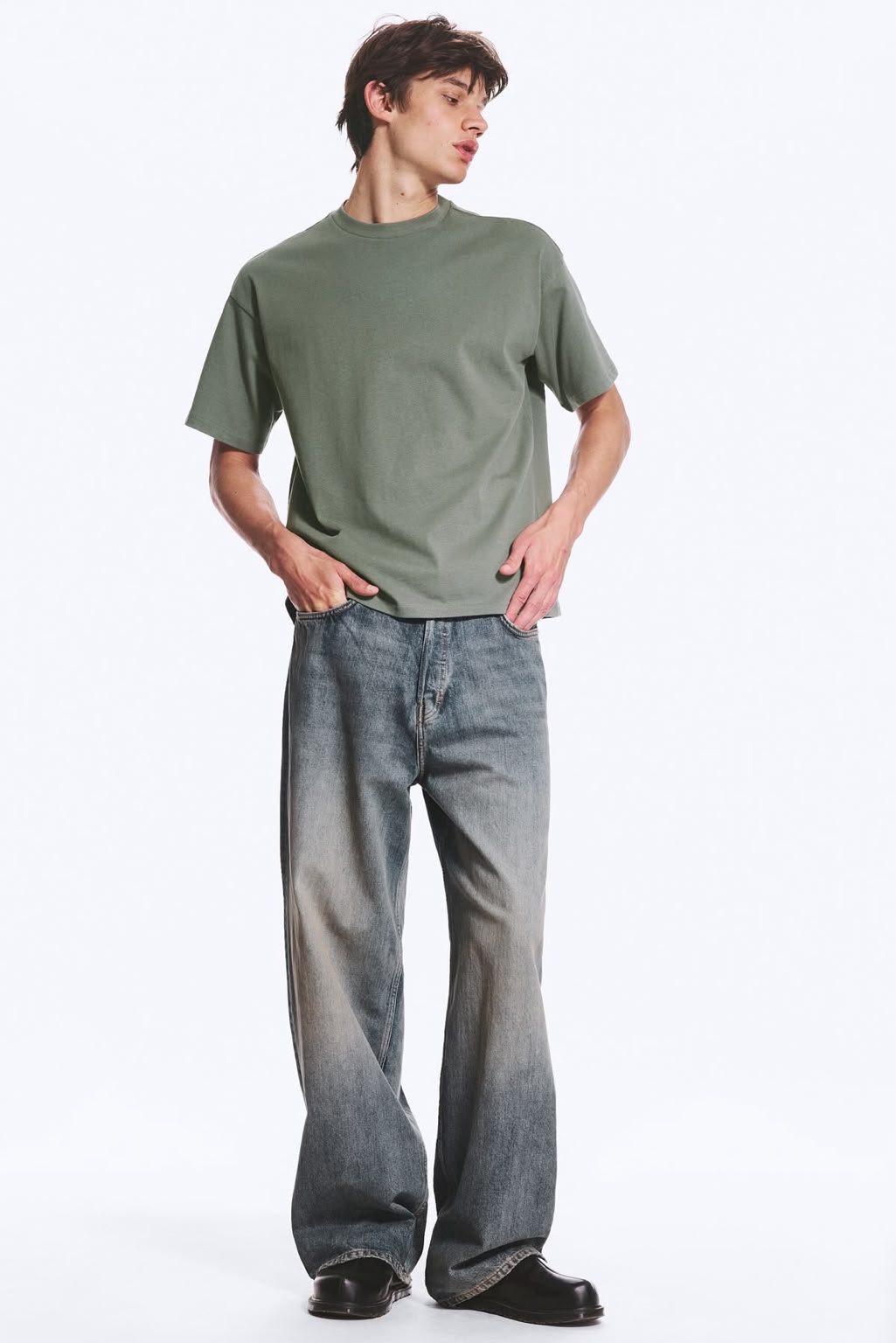 Loose Fit T-Shirt - Light Dusty Khaki Green