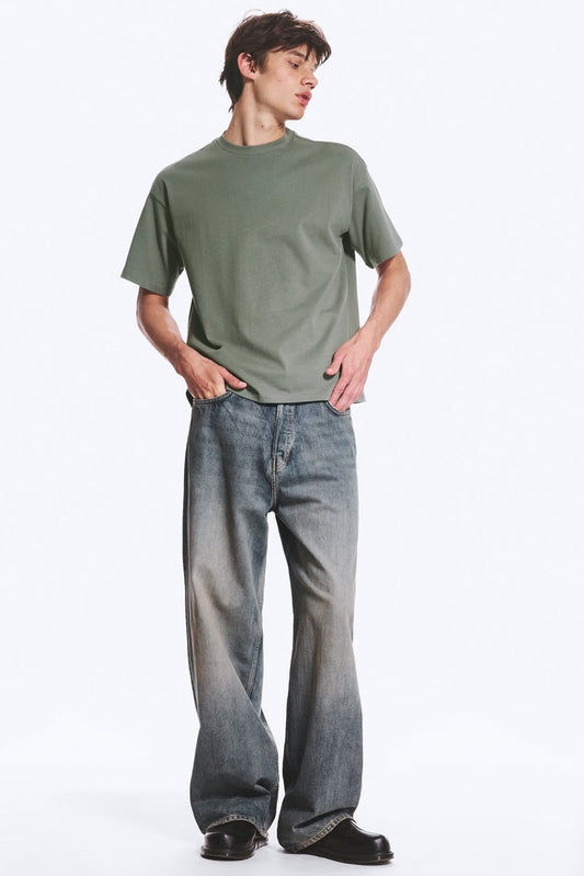 Loose Fit T-Shirt - Light Dusty Khaki Green