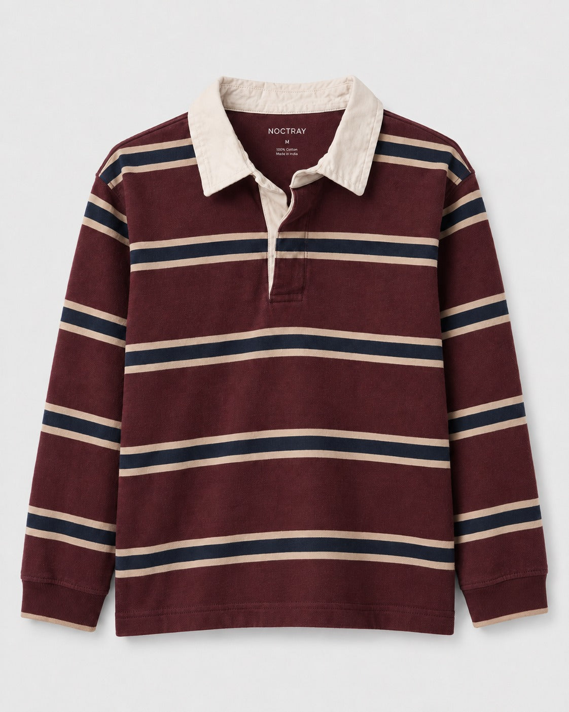 Noctray Cotton Rugby T-Shirt – Red Striped