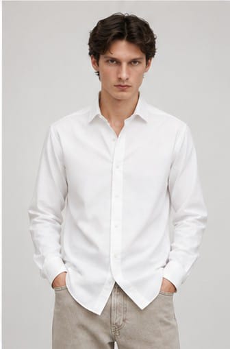White Noctray Cotton Shirt