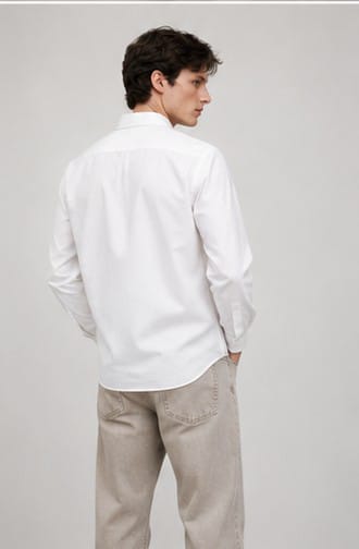 White Noctray Cotton Shirt