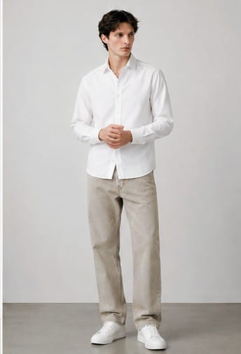 White Noctray Cotton Shirt