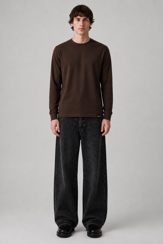 Noctray Brown Full Sleeve T-Shirt