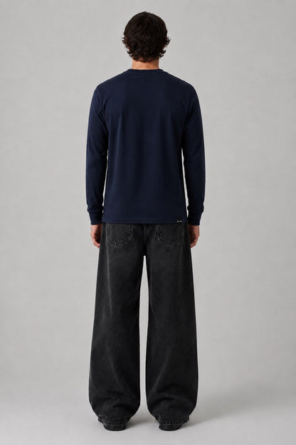 Noctray Navy Blue Full Sleeve T-Shirt