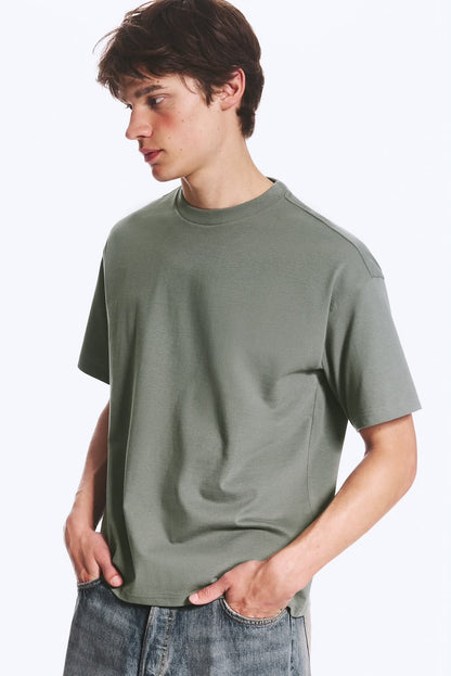 Loose Fit T-Shirt - Light Dusty Khaki Green
