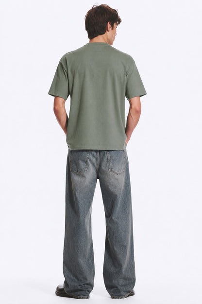 Loose Fit T-Shirt - Light Dusty Khaki Green